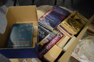 A box of books, some first edition and signed.