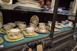A Paragon Queen Mary replica tea service and other teaware.