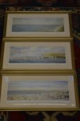 Robin Davidson, Studland Bay, pencil signed colour print and two others by the same artist.