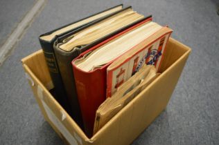 Five various stamp albums with contents.