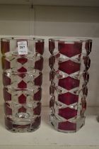 A pair stylish glass vases.