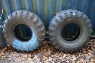 Two large tyres.