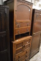 Two oak bedroom chests.