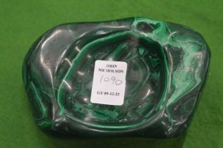 A malachite dish.