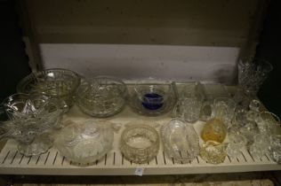 Cut glass bowls etc.