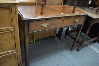 A 19th century mahogany single drawer side table.