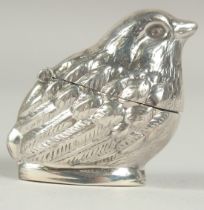 A Sterling silver bird box, 4cm.