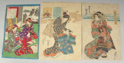 TOYOKUNI III UTAGAWA (1786-1865), EIZAN KIKUKAWA (1787-1867) & YOSHIIKU UTAGAWA (1833-1904):