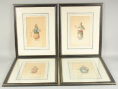 A FINE SET OF FOUR EARLY 19TH CENTURY OTTOMAN TURKISH SUBJECT VICTORIAN LITHOGRAPHS, engraved by