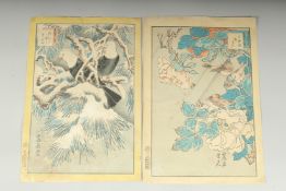 SUGAKUDO NAKAYAMA (act. 1850-1861): FROM THE SERIES ALBUM OF FLOWERS AND BIRDS, 1859; two original
