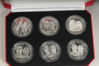 STAR TREK GENERATIONS. SILVER SIX COIN SET in a fitted case.