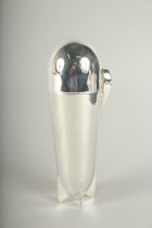 A ZEPELLIN SILVER PLATED COCKTAIL SHAKER.