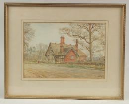 Henry James Sage (1868-1953) Artington Farm, St Catherine's, watercolour Signed, 7.5" x 11" (19 x