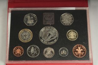 1998 UNITED KINGDOM PROOF COIN COLLECTION. FIVE POUNDS, TWO POUNDS, ONE POUND, TWO 50 PENCES, 20p,