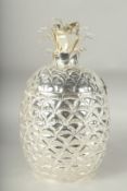 A PINEAPPLE ICE BUCKET with hinged lid. 13ins high.