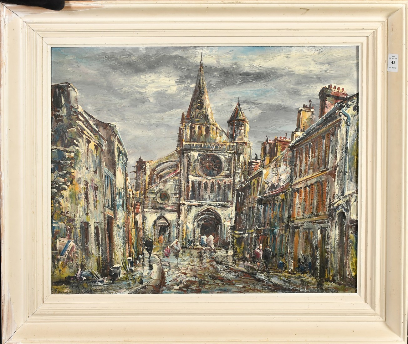 Raymond Besse (1899-1969) French, a view of Brie-Comte-Robert, oil on canvas, signed, 18" x 21. - Image 2 of 4