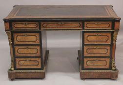 A SUPERB VICTORIAN BURR WALNUT "WILTON" DESK. CIRCA. 1870, attributed to HOLLAND & SONS. The
