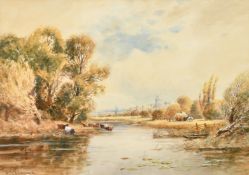 Henry John Kinnaird (1861-1929) British, a view of the Thames, watercolour, signed, 13.5" x 19.