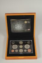 THE ROYAL MINT, 2008, UNITED KINGDOM PROOF COIN COLLECTION. ELEVEN COINS: 2p to two £5.00 coins.