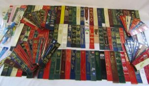 Large collection of mostly leather bookmarks