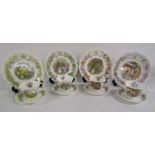 Royal Doulton Brambly Hedge 'Four Seasons' collection comprising teacups, saucers and plates