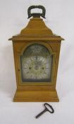 John Hodges London table clock with fretwork sides and glass rear door approx. 37cm tall