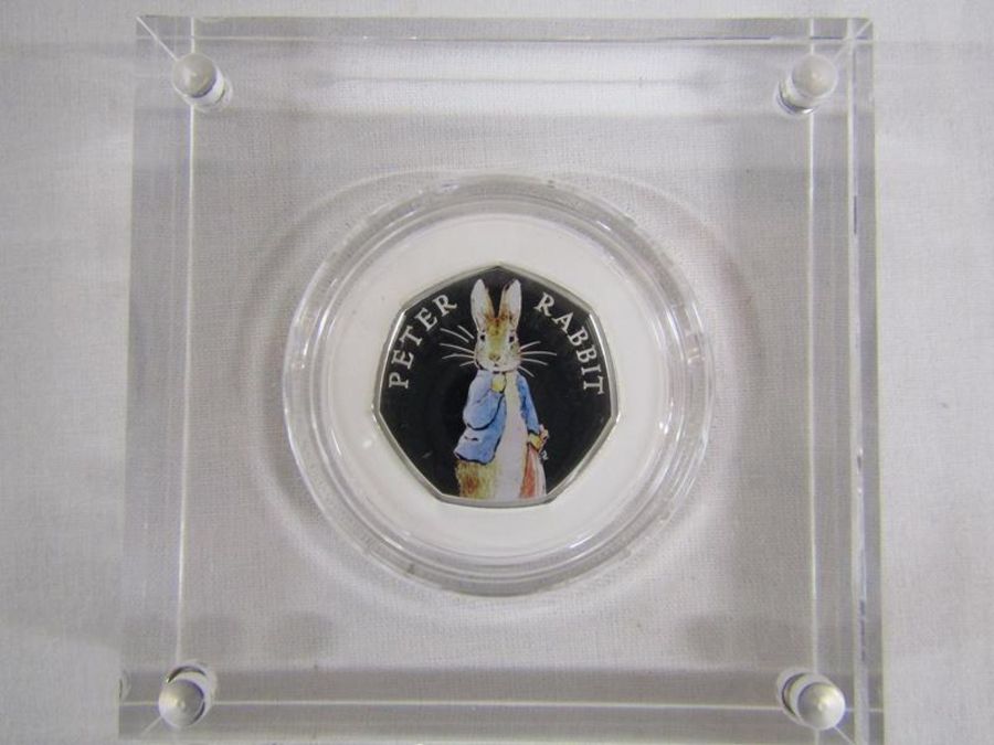 5 The Royal Mint Beatrix Potter silver proof coins - Flopsy Bunny, Peter Rabbit 2018, Peter Rabbit - Image 13 of 23