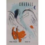 Marc Chagall lithographic print 'Kunsthalle Bern' - approx. 57.5cm x 47.5cm