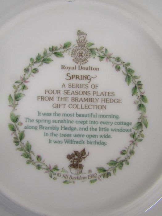 Royal Doulton Brambly Hedge 'Four Seasons' collection comprising teacups, saucers and plates - Image 10 of 10