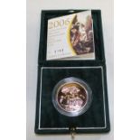 Elizabeth II 2006 brilliant uncirculated 22ct gold five pound coin in box of issue with