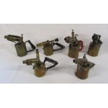 Blow torches includes Sievert Saturnus No2, Primus 630, 1956 army issue Monitor 2900A, Plumbob,