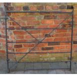 Vintage wrought iron gate W119cm Ht 114cm