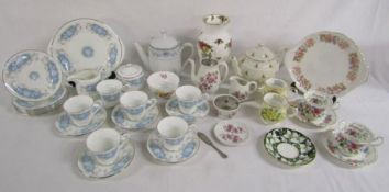 Collection of tableware including Aynsley Moonlight Rose part tea service, Royal Albert Poppy, Enoch