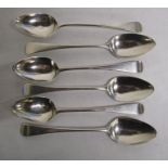 6x John Osment 1821 Georgian silver teaspoons - total weight 1.85ozt