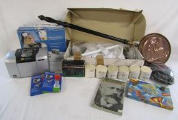Collection of items including Softline sl90 shower (new in box), Epson picture mate with paper,