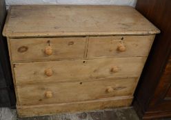 Victorian pine chest of drawers W103cm D 50cm Ht 80cm