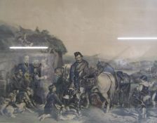 A Janke & Simon, Berlin Ritter-Stralse No100 'Sportsman's Halting' print approx. 74cm x 59.5cm