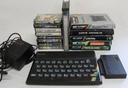 Sinclair ZX 48k Spectrum personal computer includes keyboard, games, software pack, games design