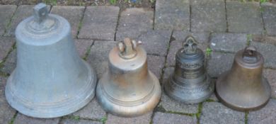 4 large bells - 38cm height of largest