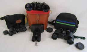 4 pairs of binoculars - Chinon sportsman - Tasco - Halina Discovery FG Field - Hans Weiss Zenith