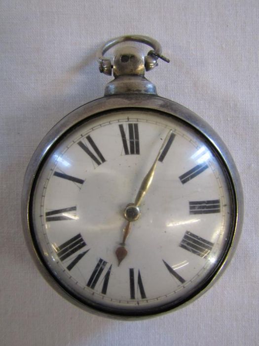 3 pocket watches - Verge Fusee J Bartle Caistor N35842 pocket watch with case and advertising - Image 6 of 24