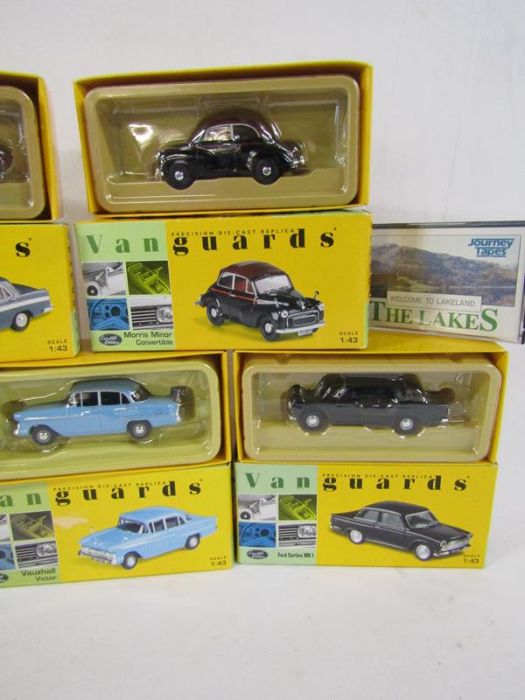 5 boxed Vanguard cars, loose cars including a red Dinky truck and trailer and a Springside model - Image 7 of 7