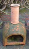 Terracotta beehive chimenea