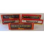 5 x Hornby 00 gauge carriages M37794 - Car No8 - Belinda - Cynthia - R229 Lucille Pullman car -