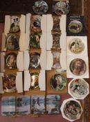 Collector's plates including Bradex Wild Wings and A Family Affair, Border Fine Arts Jock's Pride,