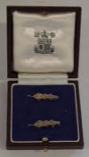 Queen's Commendation For Brave Conduct -  two boxed silver emblems