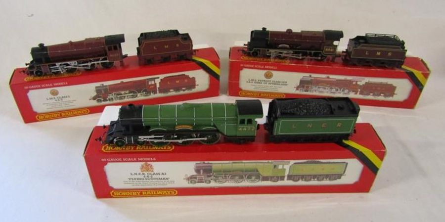 3 x Hornby 00 gauge trains - R.842 4657 L.M.S Class 5 4-6-0 - R.357 5541 L.M.S Patriot Class 5XP 4-