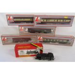 Hornby 00 gauge 47458 Jinty Loco and 5 Lima 00 gauge coaches