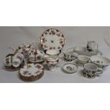 Quantity of Aynsley Rose Wilton B971 including cups, saucers, side plate & teapot, Denby