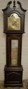 Modern 31 day longcase clock in a mahogany case Ht 206cm